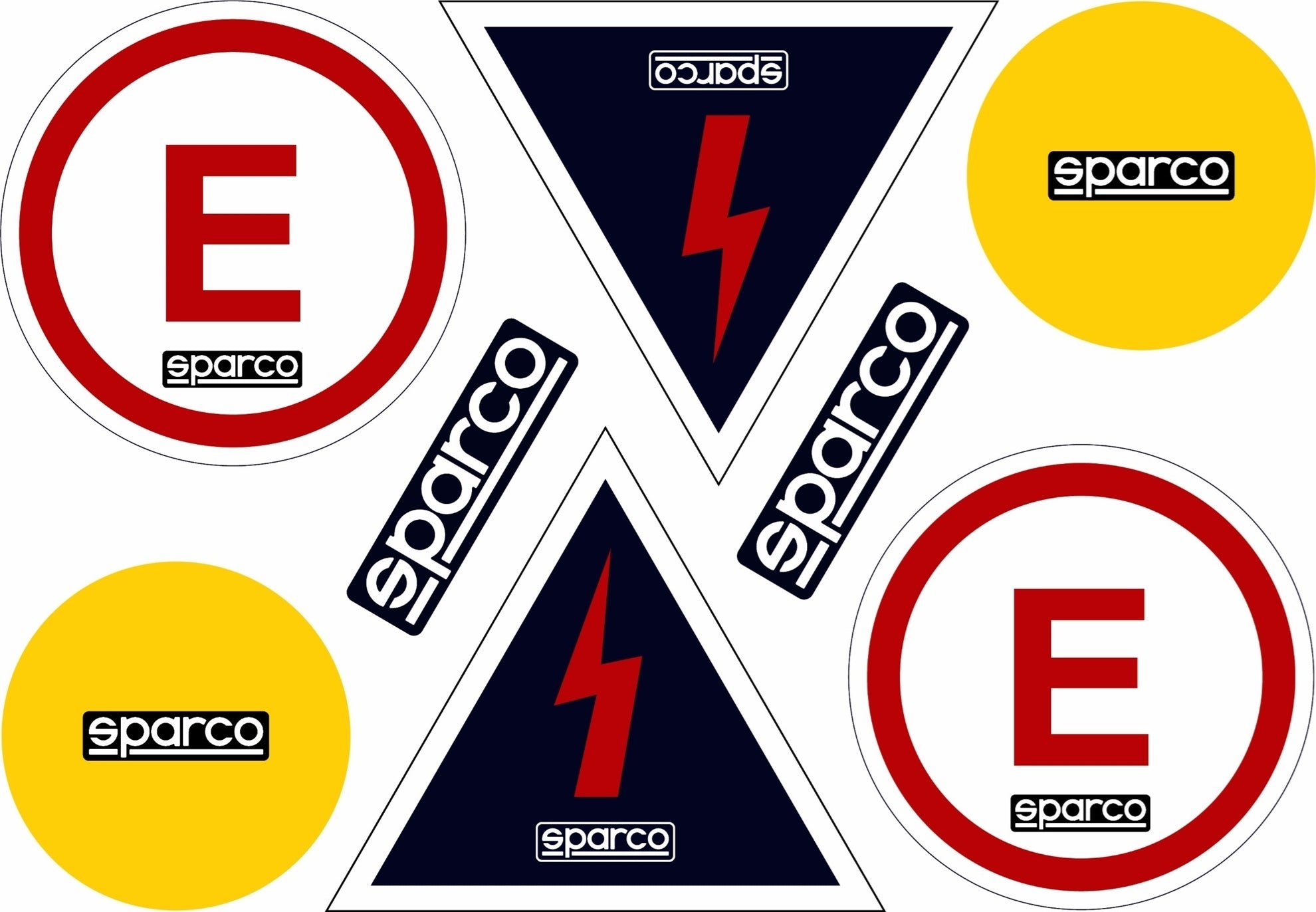 Sparco EXTINGUISHER/BATTERY DECAL Sticker Set