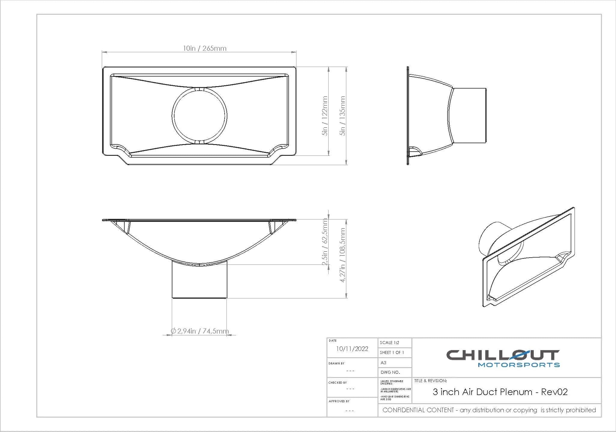 CHILLOUT 3" Air Duct Plenum