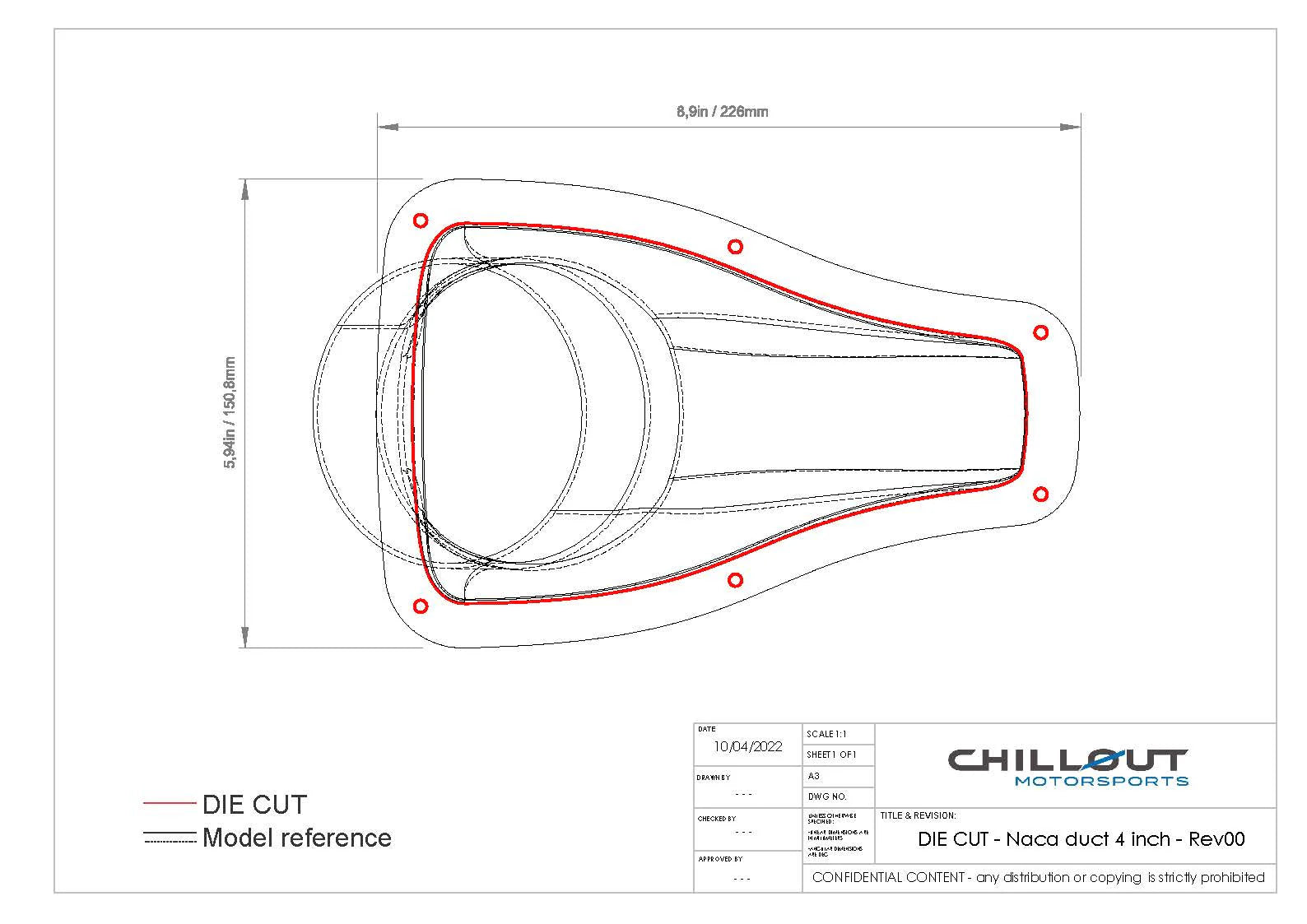 CHILLOUT 4" Carbon Fiber NACA Duct