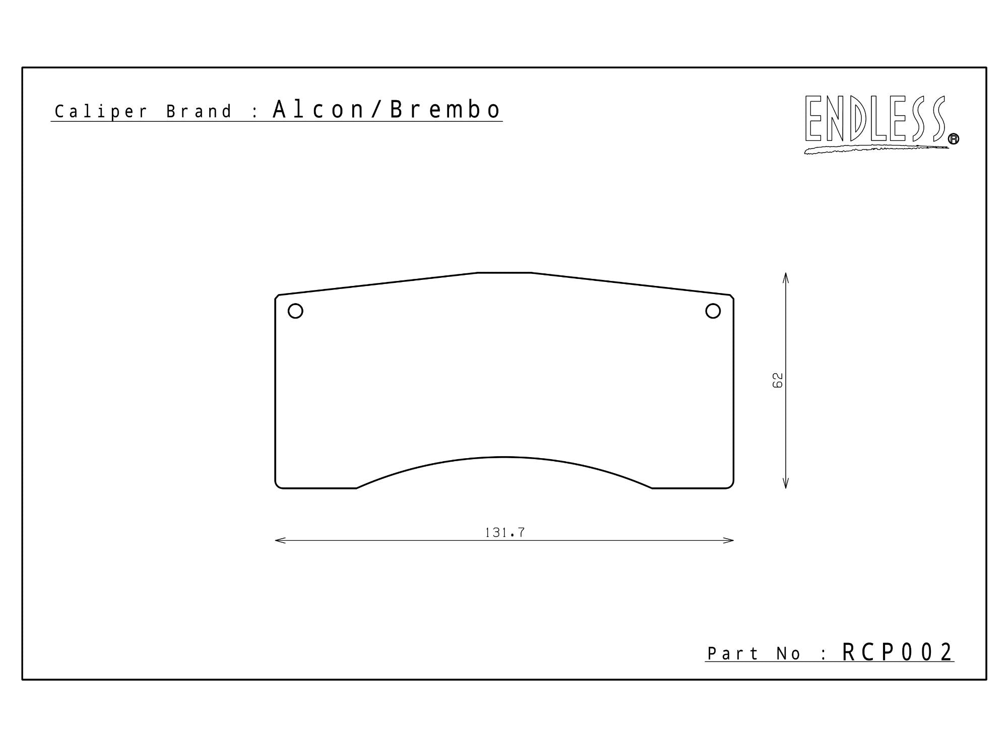 Endless Racing & Street Brake Pads - RCP002