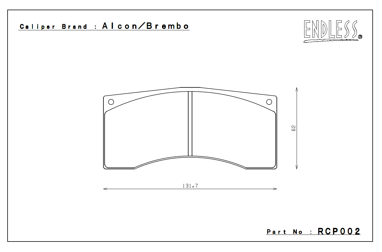 Endless Racing & Street Brake Pads - RCP002