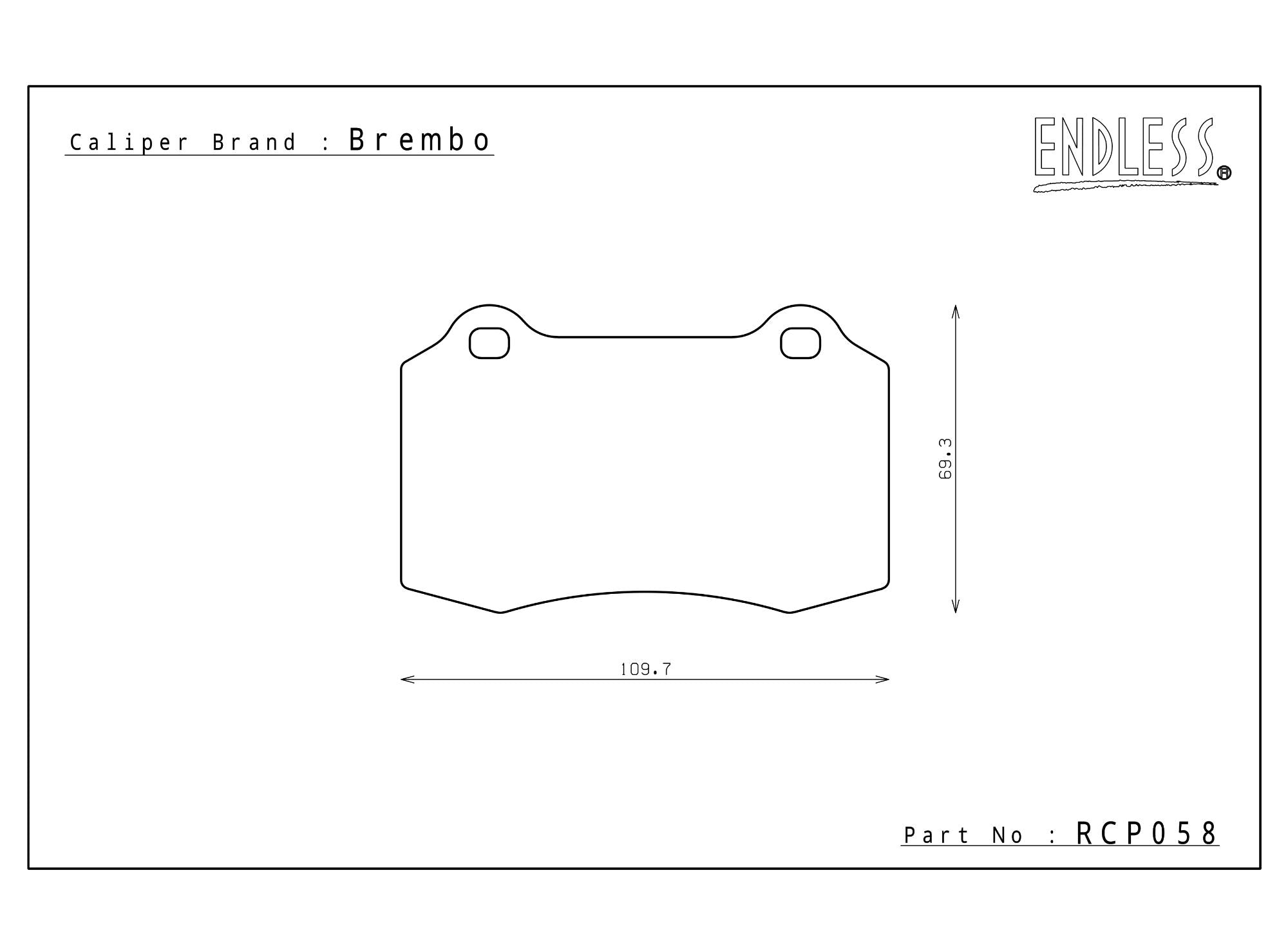 Endless Racing & Street Brake Pads - RCP058