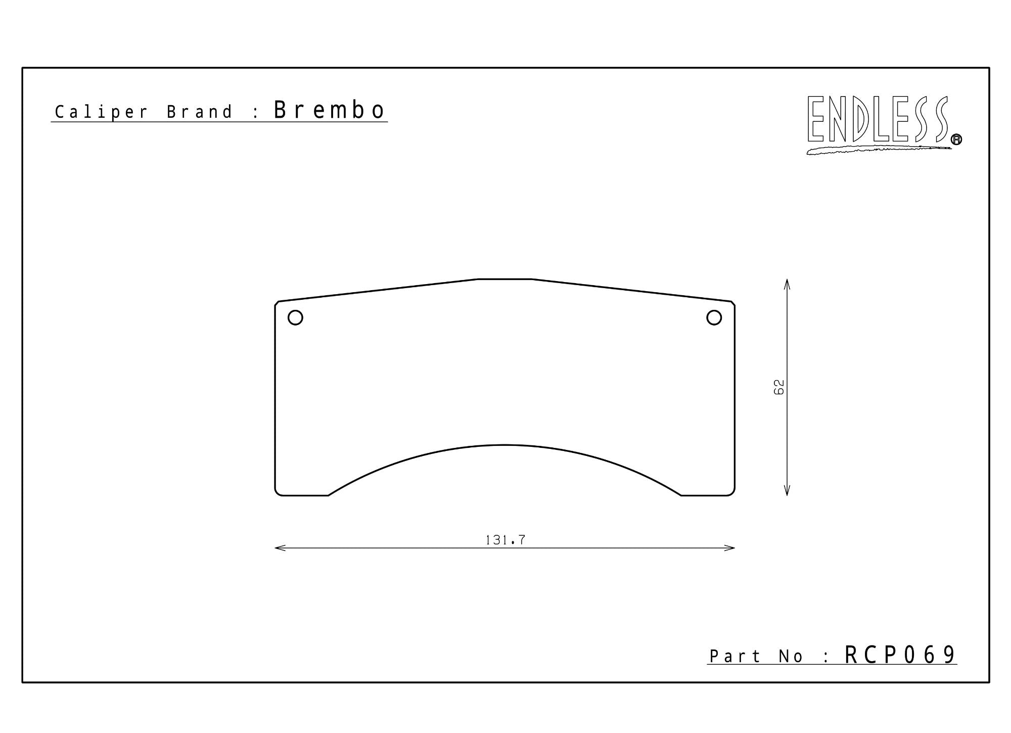 Endless Racing & Street Brake Pads - RCP069