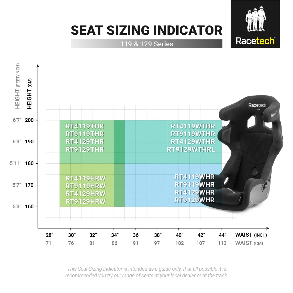 RACETECH RT4129HRW Advanced Racing Seat