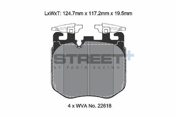 Street+ Brake Pads by Pagid Racing- T8226SP2001