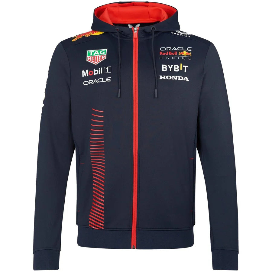 Red Bull Racing F1 Men's 2023 Full Zip Hooded Sweatshirt - Navy