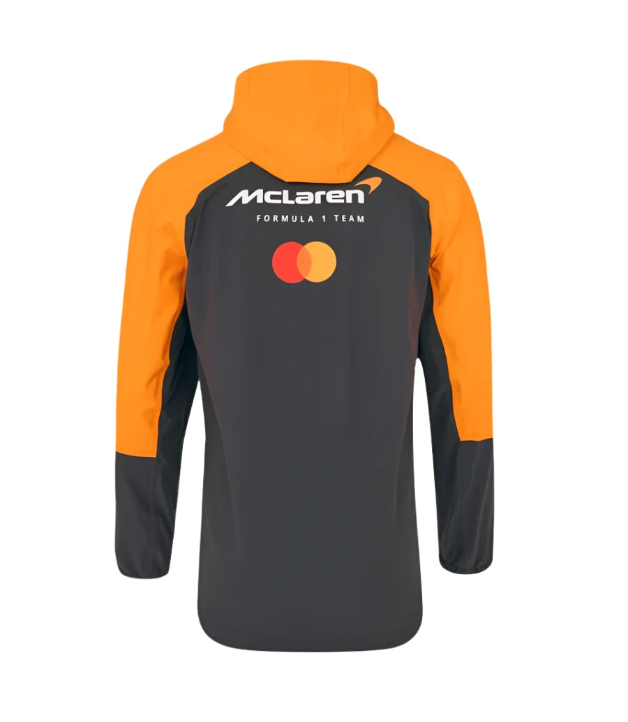 McLaren F1 2025 MEN'S TEAM LIGHTWEIGHT RAIN JACKET - Phantom/Papaya