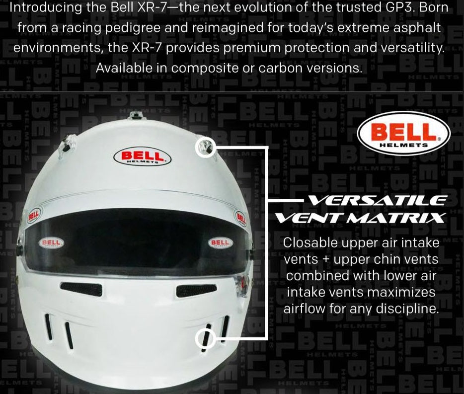 BELL XR7 Carbon SA2025 Auto Racing Helmet