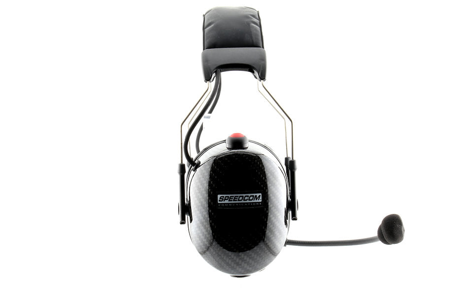 SPEEDCOM Carbon Fiber Dual Radio Over The Head Headset