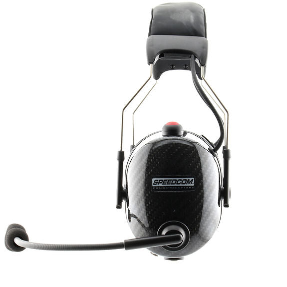 SPEEDCOM Carbon Fiber Dual Radio Over The Head Headset