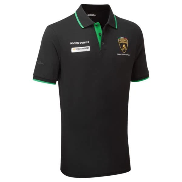 AUTOMOBILI LAMBORGHINI SQUADRA CORSE TEAM POLO SHIRT - BLACK