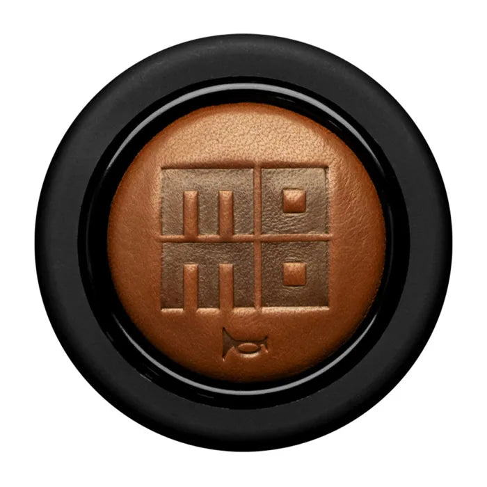 MOMO HERITAGE HORN BUTTON - BROWN LEATHER LOGO