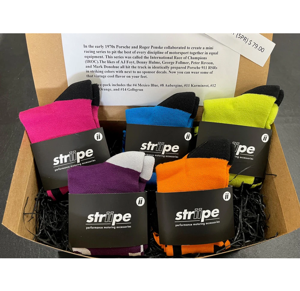 Striipe IROC Motorsport Socks Gift Set (5 pack)