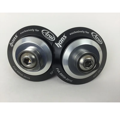 ARAI HANS POSTS FOR M6-SAH BLACK w/ ARAI LOGO