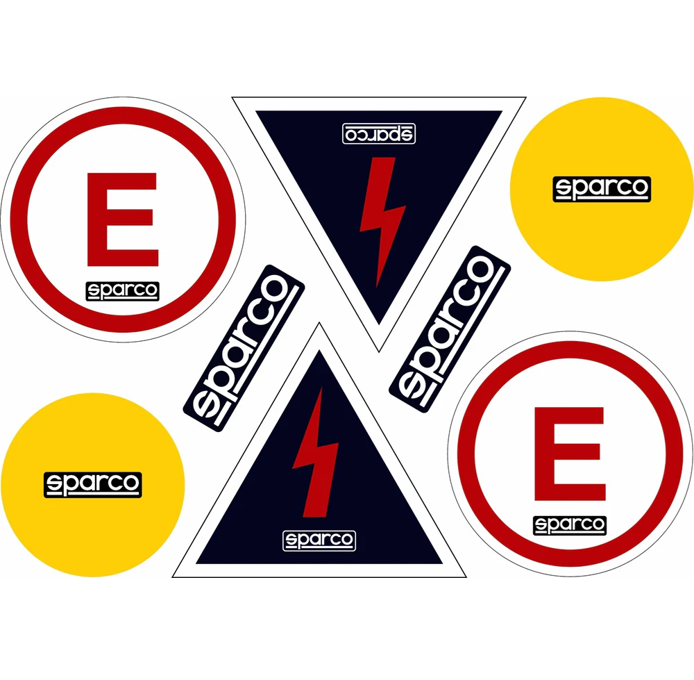 SPARCO Extinguisher/Battery Decal Sticker Set