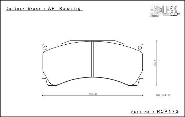 Endless Racing & Street Brake Pads - RCP173 18MM