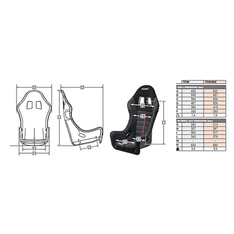 SABELT TITAN Racing Seat (MEDIUM)